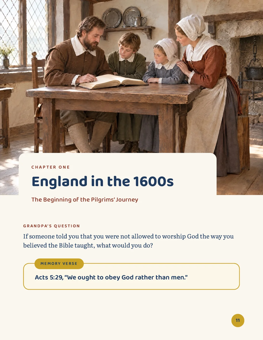 Page: Chapter One, England in the 1600s