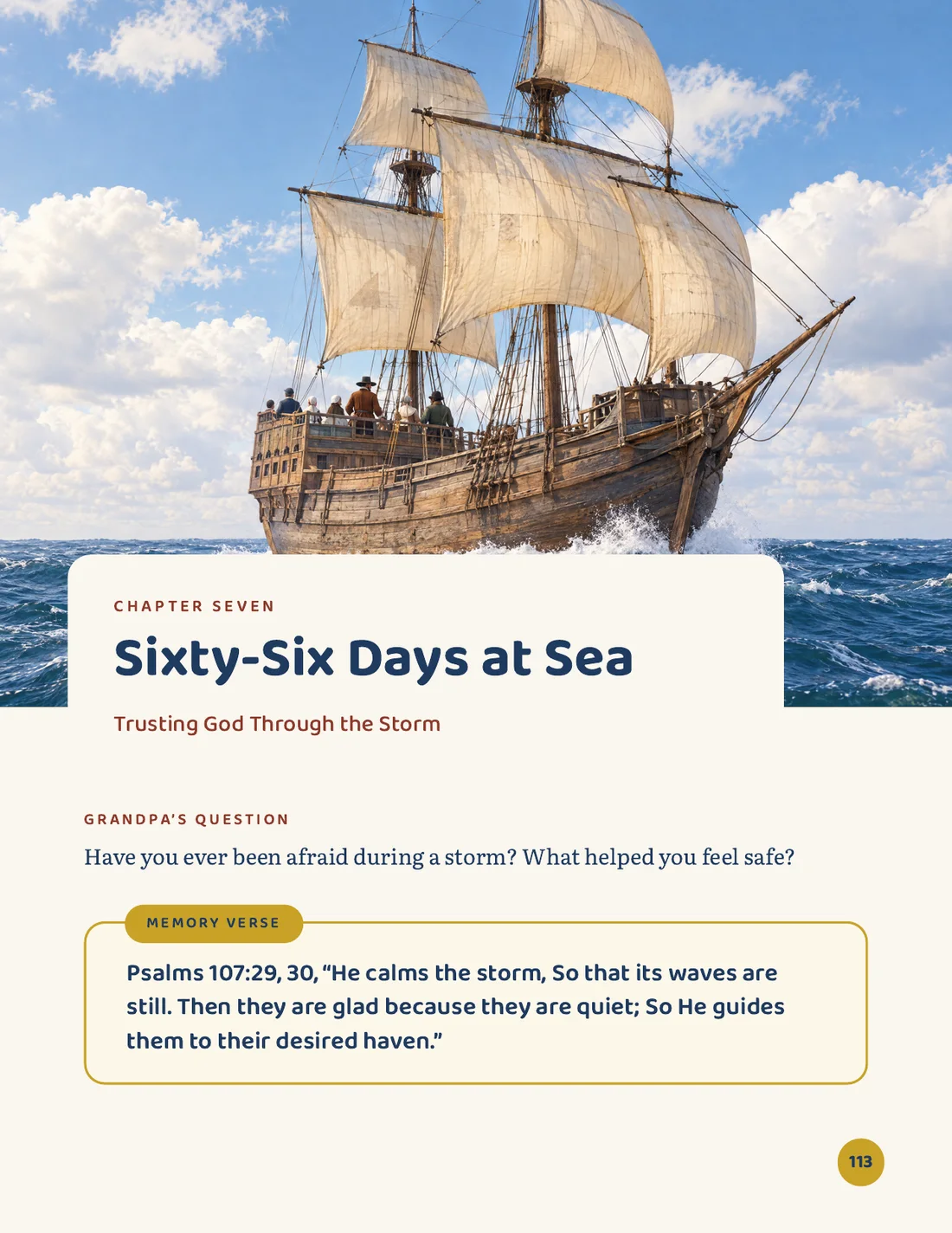 Page: Chapter Seven, Sixty-Six Days at Sea